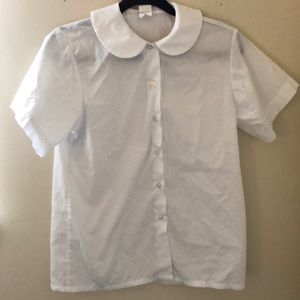 Peter Pan Collar Button-Up Blouse